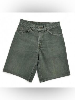 Vintage Levi’s 560 Green Shorts Made in USA Orange Tab Y2K